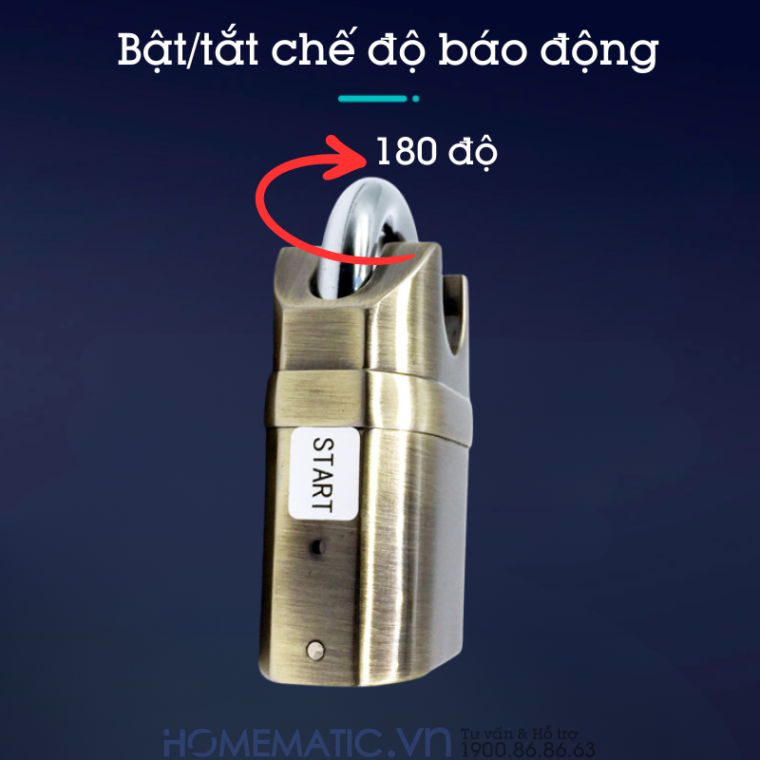 Ổ Khóa Chống Trộm Có Chuông Kêu Chống Nước Mưa Chống Cắt Kinbar K206c