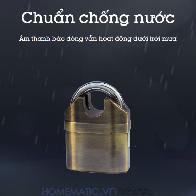 Ổ Khóa Chống Trộm Có Chuông Kêu Chống Nước Mưa Chống Cắt Kinbar K206c