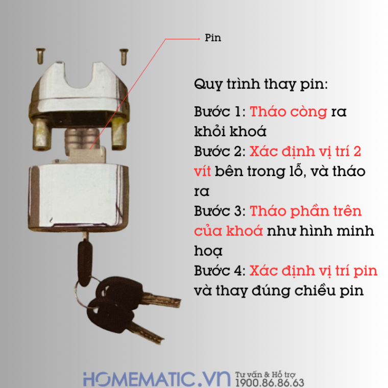 Ổ Khóa Chống Trộm Có Chuông Kêu Chống Nước Mưa Chống Cắt Kinbar K206c hướng dẫn thay pin