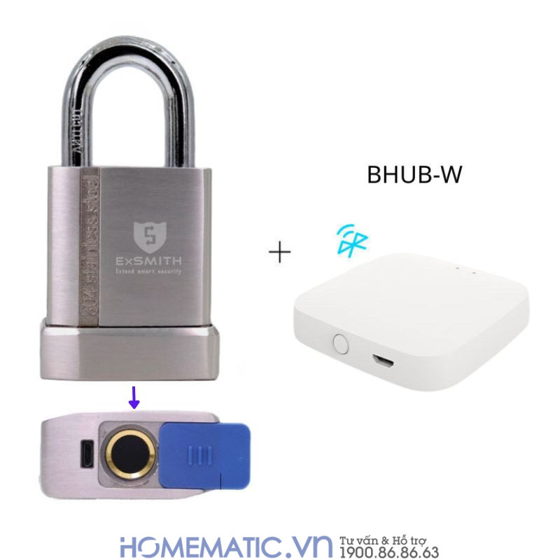 Khóa cổng vân tay ngoài trời Exsmith EPL170【Chống trộm 99%】