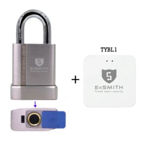Ổ Khóa Cổng Vân Tay Ngoài Trời Chống Nước Cao Cấp Kèm Chìa điện Tử Exsmith Epl170 và bộ kết nối internet TYBL1