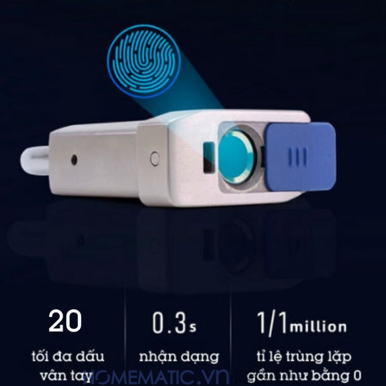 Ổ Khóa Cổng Vân Tay Ngoài Trời Chống Nước Cao Cấp Kèm Chìa điện Tử Exsmith Epl170