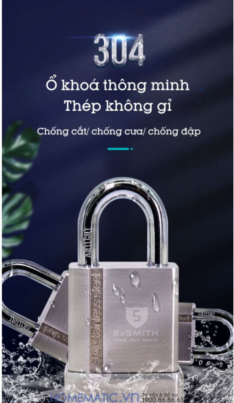 Ổ Khóa Cổng Vân Tay Ngoài Trời Chống Nước Cao Cấp Kèm Chìa điện Tử Exsmith Epl170 chống cắt Ổ Khóa Cổng Vân Tay Ngoài Trời Chống Nước Cao Cấp Kèm Chìa điện Tử Exsmith Epl170 chống cắt