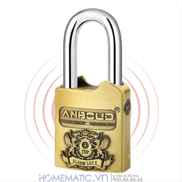 Ổ Khóa Cửa Chống Trộm Phát Tiếng Kêu Báo động Chống Nước Cao Cấp Anboud Al-60