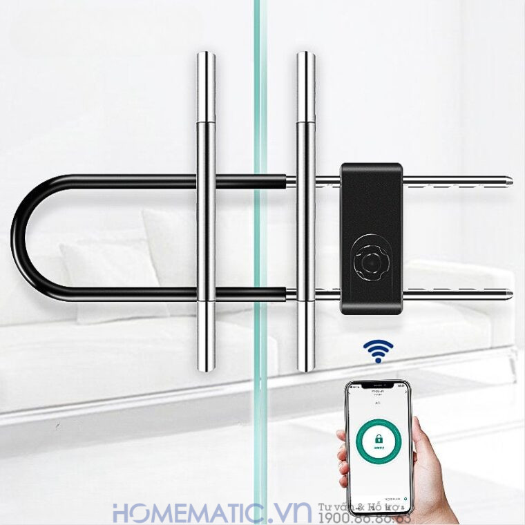 Ổ Khóa Cửa Kính Cường Lực Khóa Tay Nắm Cửa Kính Thủy Lực Thông Minh Exsmith Plu2-ty