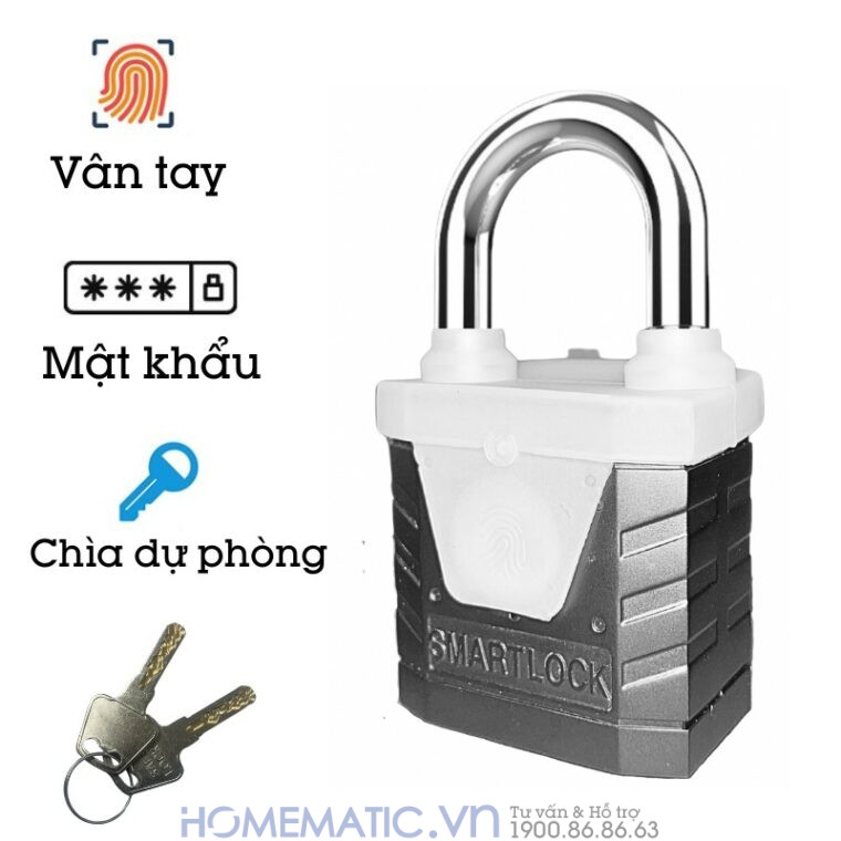 Ổ Khóa Vân Tay Chống Nước Chống Trộm Loại To Exsl