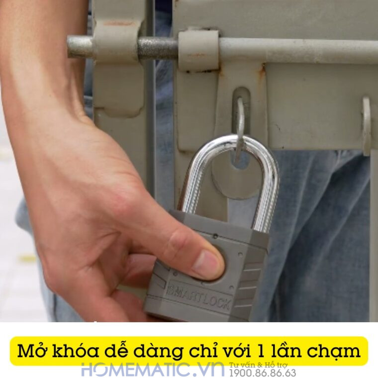 Ổ Khóa Vân Tay Chống Nước Chống Trộm Loại To Exsl