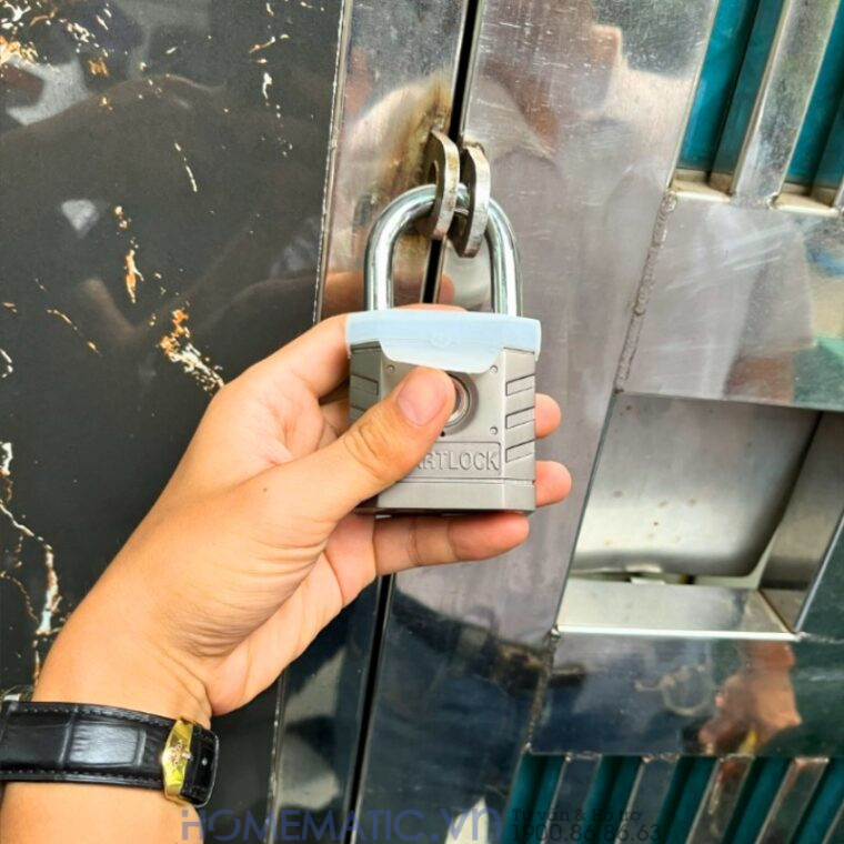 Ổ Khóa Vân Tay Chống Nước Chống Trộm Loại To Exsl