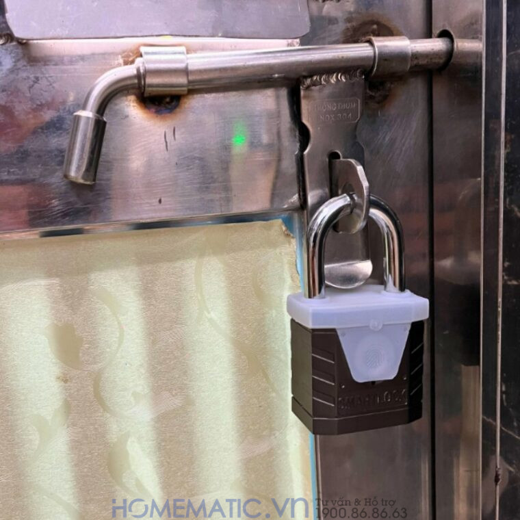 Ổ Khóa Vân Tay Chống Nước Chống Trộm Loại To Exsl