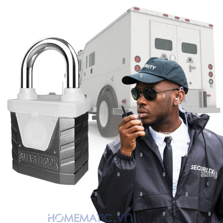 Ổ Khóa Vân Tay Chống Nước Chống Trộm Loại To Exsl