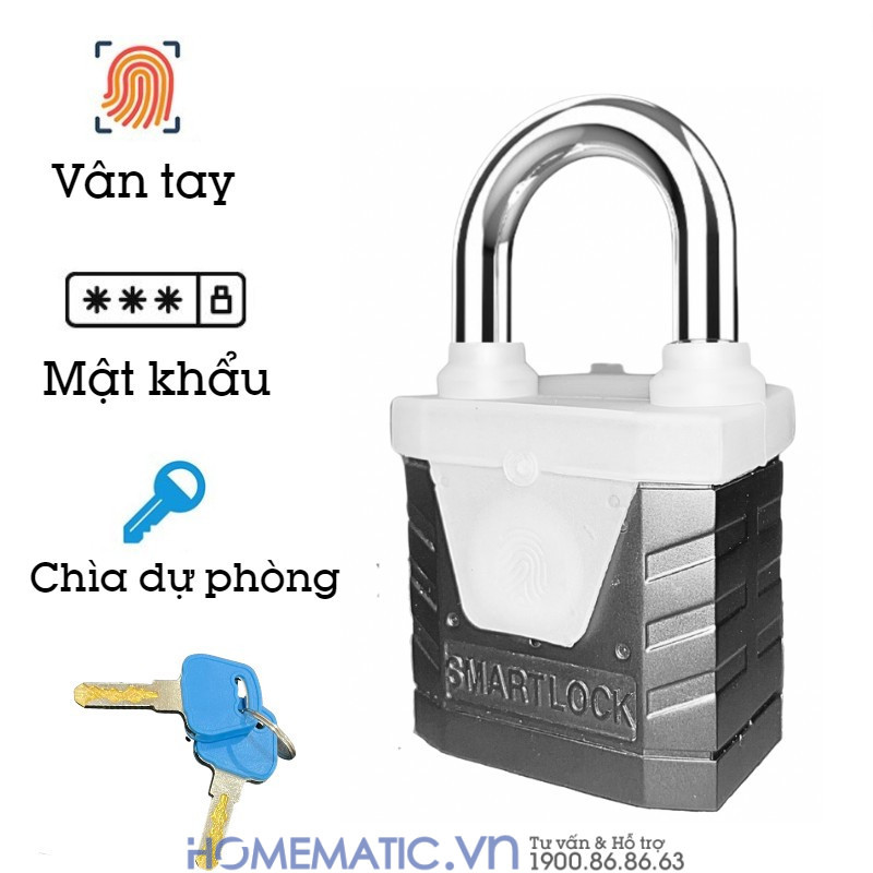 Ổ Khóa Vân Tay Chống Nước Chống Trộm Loại To Exsl