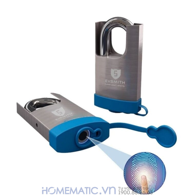 Ổ Khoá Vân Tay Cửa Cổng Chống Cắt Chống Nước Cao Cấp Kèm Chìa điện Tử Exsmith Epl365 2 góc sản phẩm