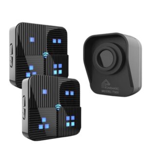 Chuông Báo Khách Báo Trộm Không Dây Khoảng Cách Xa Homematic T505 bộ 1 cảm biến 2 loa chuông