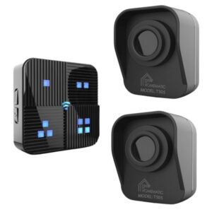 Chuông Báo Khách Báo Trộm Không Dây Khoảng Cách Xa Homematic T505 bộ 2 cảm biến 1 loa chuông