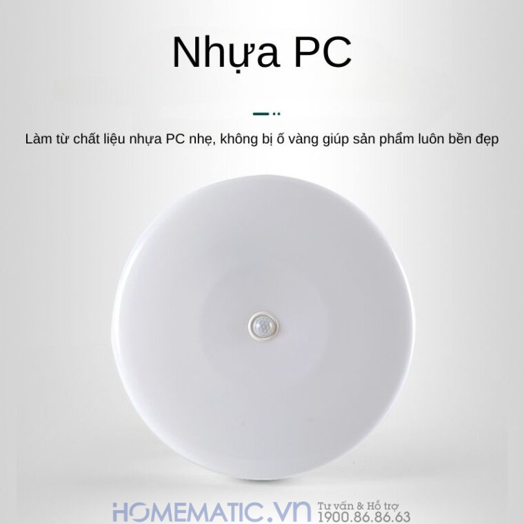 Đèn ốp Trần Cảm Biến Chuyển động Dj-03a làm từ nhựa PC