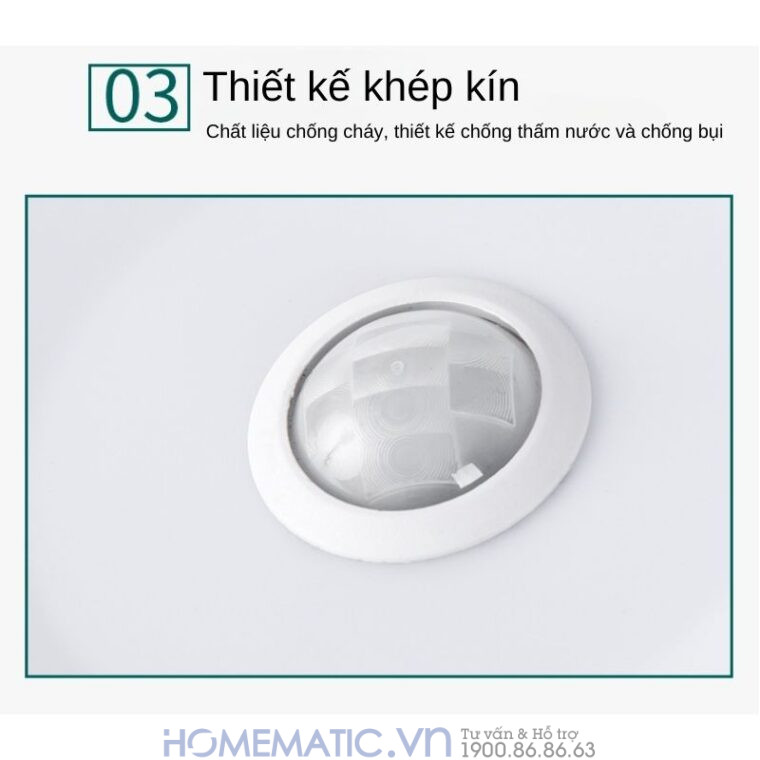 Đèn ốp Trần Cảm Biến Chuyển động Dj-03a thiết kế khép kín