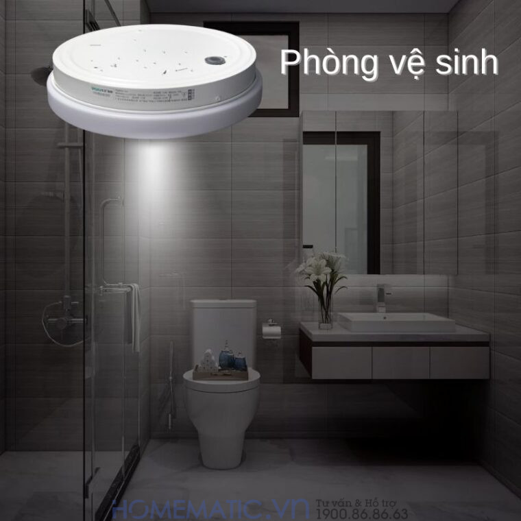 Đèn ốp Trần Cảm Biến Chuyển động Dj-03a lắp đặt nhà vệ sinh