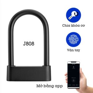 Khóa Chống Trộm Xe Máy Khóa Càng Xe Máy Vân Tay Thông Minh Jinjian J808