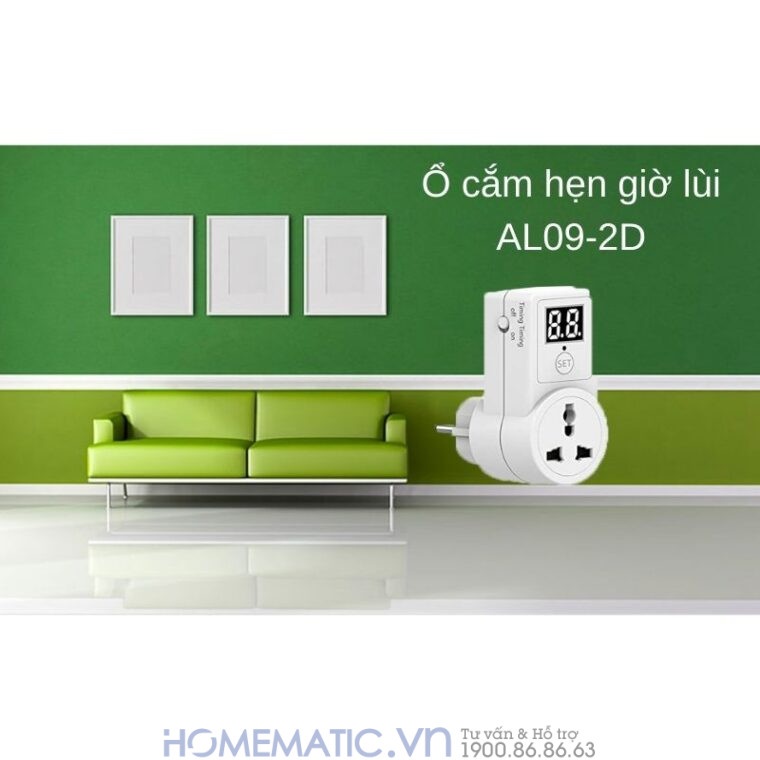 Ổ Cắm Hẹn Giờ Lùi ổ điện Hẹn Giờ Al09-2d
