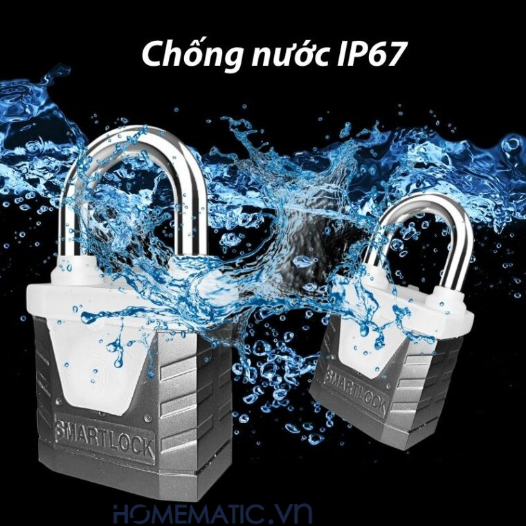 Ổ Khóa Vân Tay Chống Nước Chống Trộm Loại To Exsl chống nước ip67