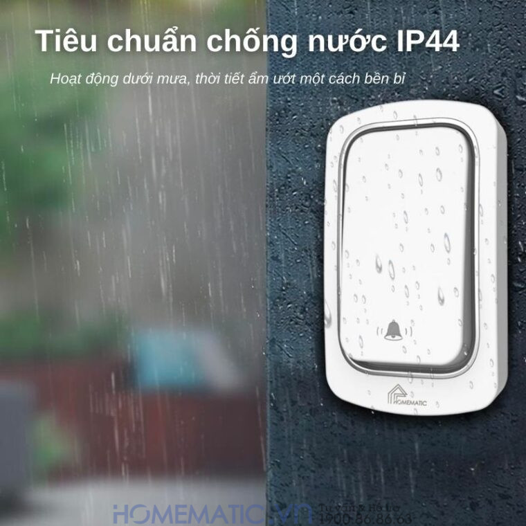 Chuông Cửa Wifi Thông Minh Không Dùng Pin Homematic Ml001Chuông Cửa Wifi Thông Minh Không Dùng Pin Homematic Ml001 chống nước IP44 Chuông Cửa Wifi Thông Minh Không Dùng Pin Homematic Ml001 chống nước IP44