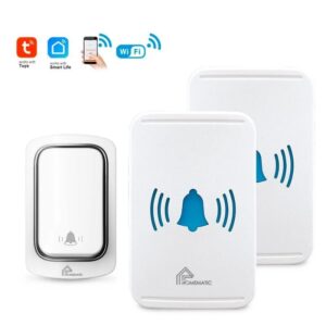 Chuông Cửa Wifi Thông Minh Không Dùng Pin Homematic Ml001 2 chuông 1 nút bấm