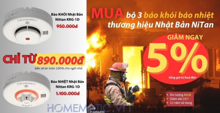 Mua Bộ 3 Báo Khói, Báo Nhiệt Thương Hiệu Nhật Bản Nitan, Khuyến Mãi 5% Tổng đơn Hàng Mua Bộ 3 Báo Khói, Báo Nhiệt Thương Hiệu Nhật Bản Nitan, Khuyến Mãi 5% Tổng đơn Hàng