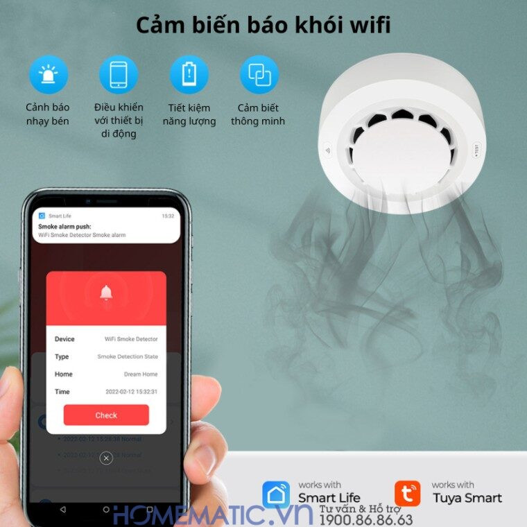 Thiết Bị Báo Cháy Không Dây - Đầu Báo Khói Thông Minh Thiết Bị Báo Cháy Không Dây - Đầu Báo Khói Thông Minh