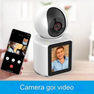 Camera Không Dây Wifi Trong Nhà Có Màn Hình 2.8inch Giám Sát Trẻ Em, Người Già, Gọi Video Cc31