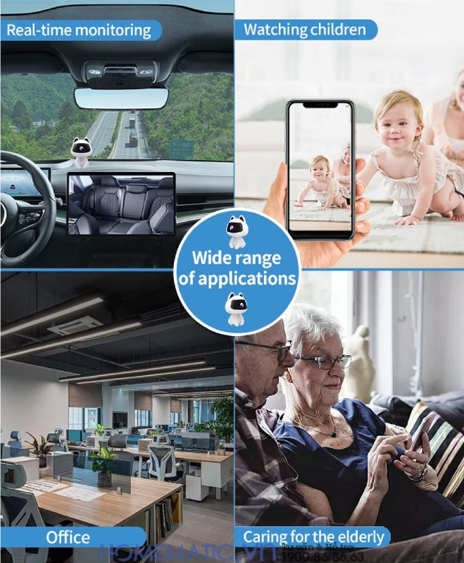 Camera Wifi Giám Sát Hình Thú Cưng Trang Trí để Bàn, Giá Sách Kv9pet