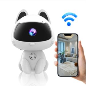 Camera Wifi Giám Sát Hình Thú Cưng Trang Trí để Bàn, Giá Sách Kv9pet