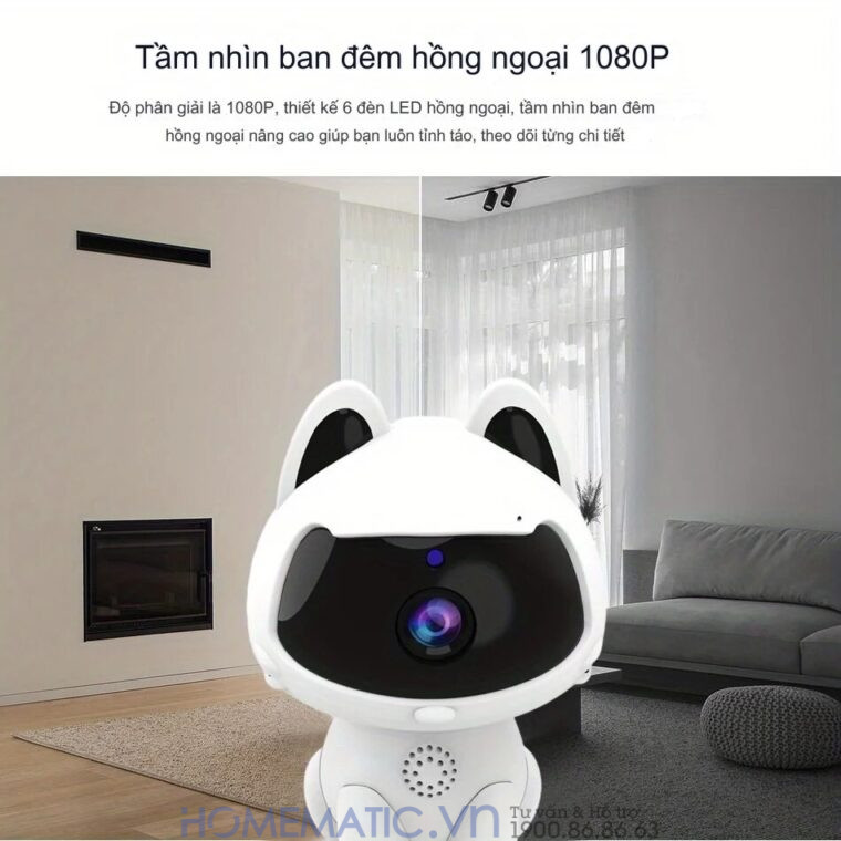 Camera Wifi Giám Sát Hình Thú Cưng Trang Trí để Bàn, Giá Sách Kv9pet
