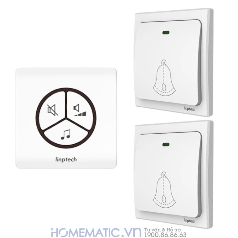 Chuông Không Dây, Không Dùng Pin Linptech Lp100sw 1 loa 2 nút bấm