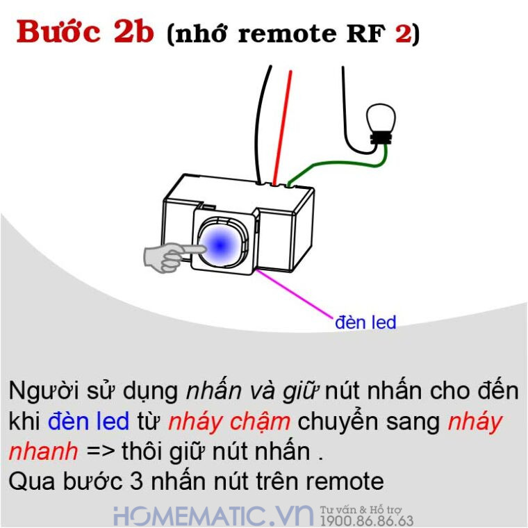 Hạt Công Tắc điều Khiển Từ Xa Bằng Remote Lắp âm Tường Tpe Hướng dẫn sử dung