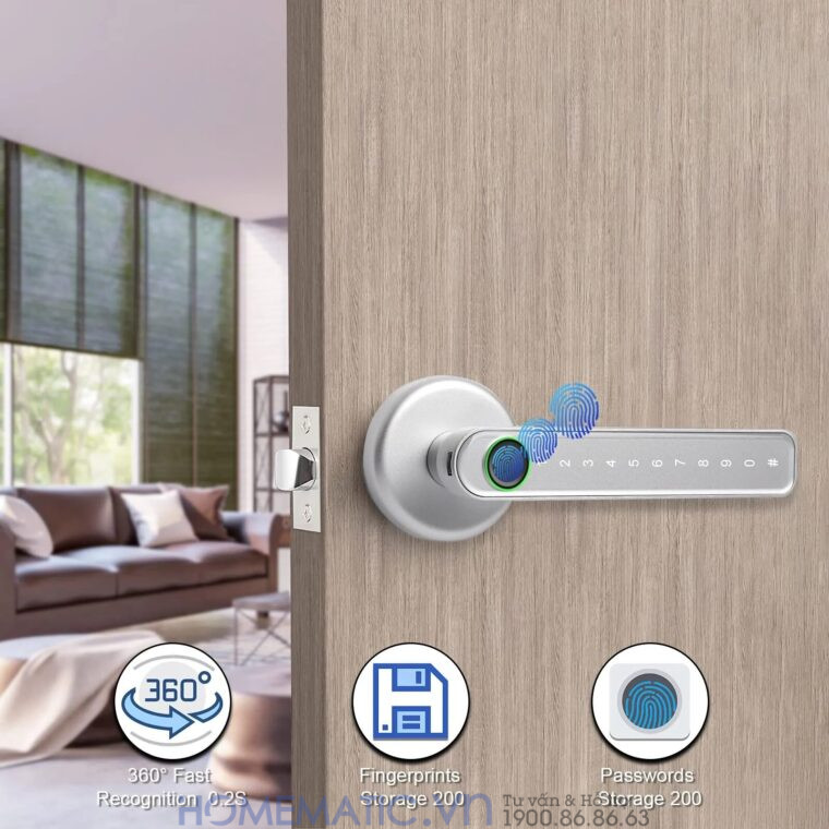 Ổ Khóa Vân Tay cửa gỗ