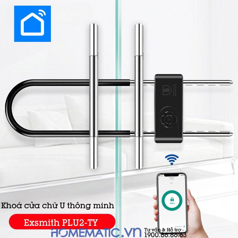 Ổ Khóa Vân Tay kính cường lực có tay nắm chữ U