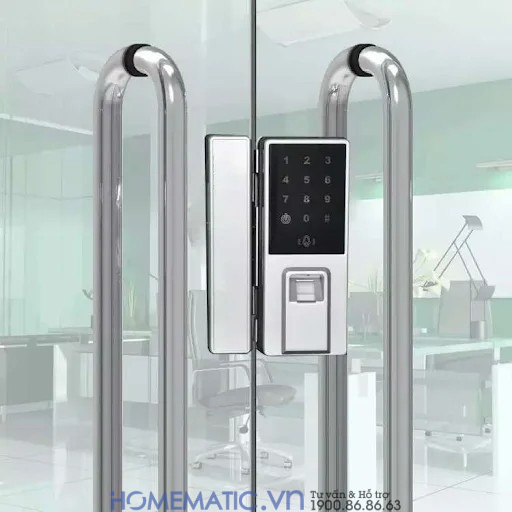 Ổ Khóa Vân Tay Thông Minh cho cửa kính cường lực lắp cố định