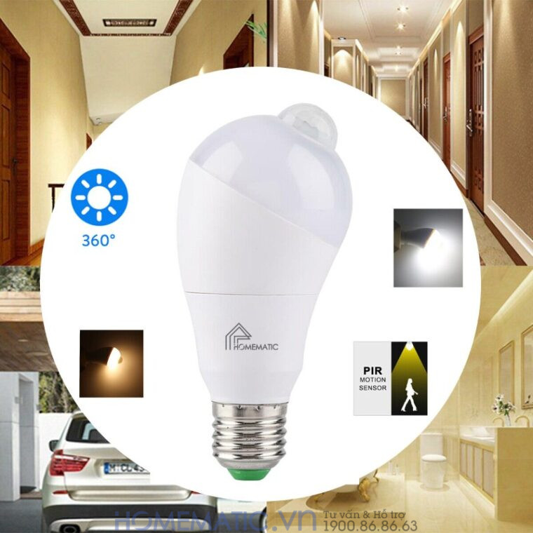 Bóng đèn Cảm Biến Người Cảm ứng Chuyển động Pir Xoay Góc Kín Nước Homematic Pir-wr