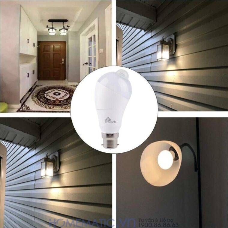 Bóng đèn Cảm Biến Người Cảm ứng Chuyển động Pir Xoay Góc Kín Nước Homematic Pir-wr