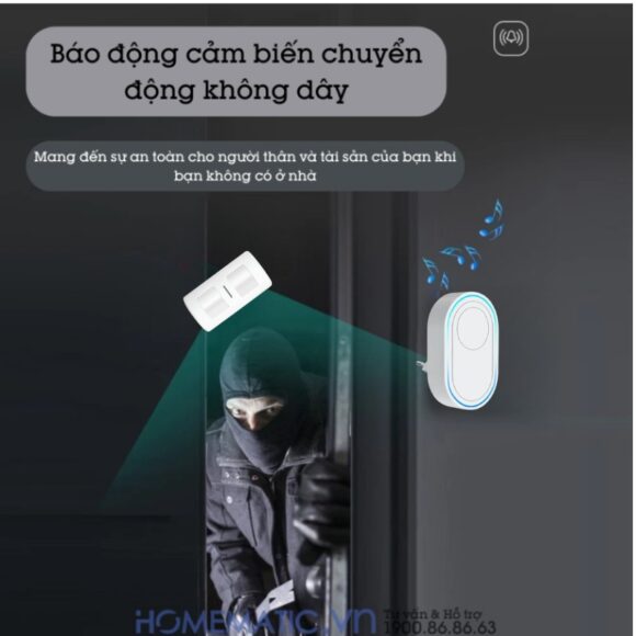 Chuông Báo Khách Thông Minh Wifi Báo Về điện Thoại Tdb12p