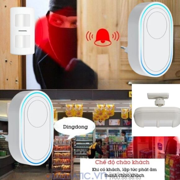 Chuông Báo Khách Thông Minh Wifi Báo Về điện Thoại Tdb12p