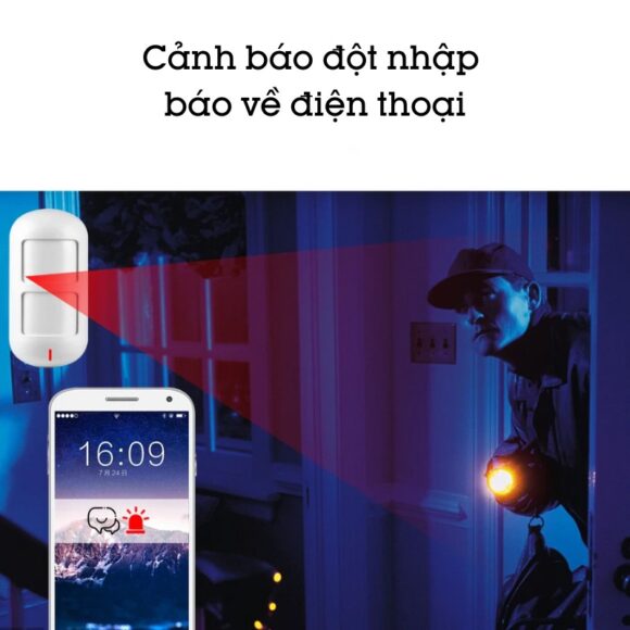 Chuông Báo Khách Thông Minh Wifi Báo Về điện Thoại Tdb12p