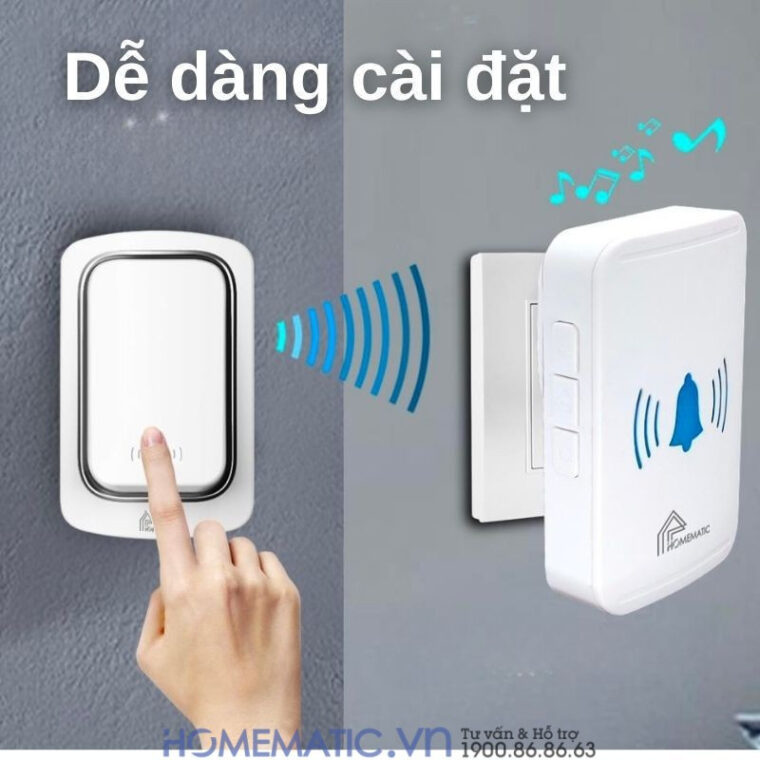 Chuông Cửa không dây thông minh dễ dàng cài đặt Chuông Cửa không dây thông minh dễ dàng cài đặt