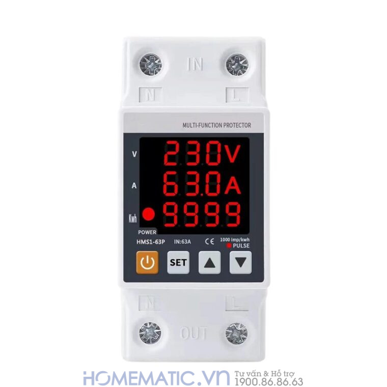 Công Tơ điện Tử Bảo Vệ Quá áp, Thấp áp, Quá Tải Tvps1-63p