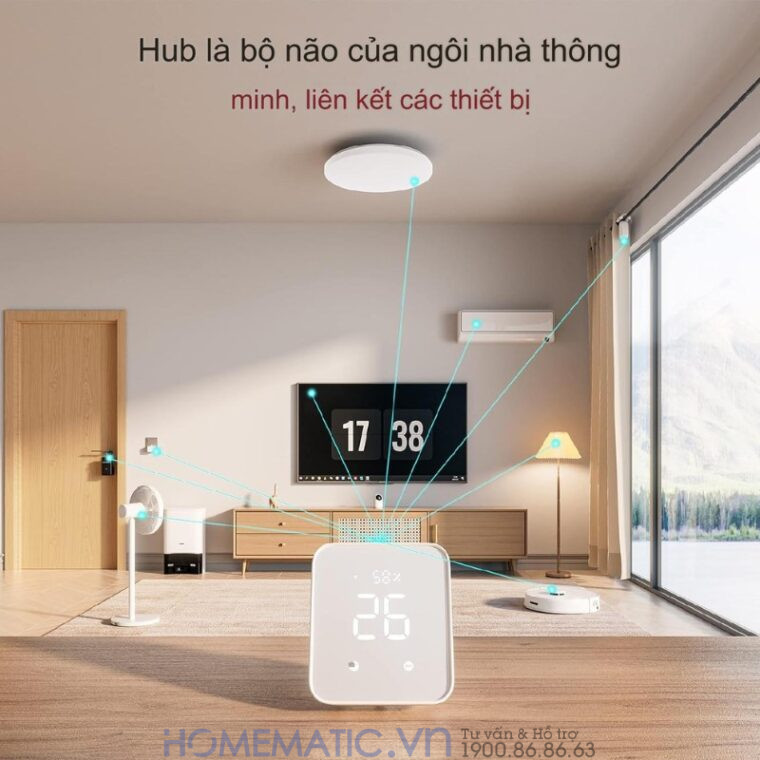 Bộ điều Khiển Trung Tâm Nhà Thông Minh Có Nhiệt ẩm Kế Switchbot Hub 2 Sb-h2 Chuẩn Master