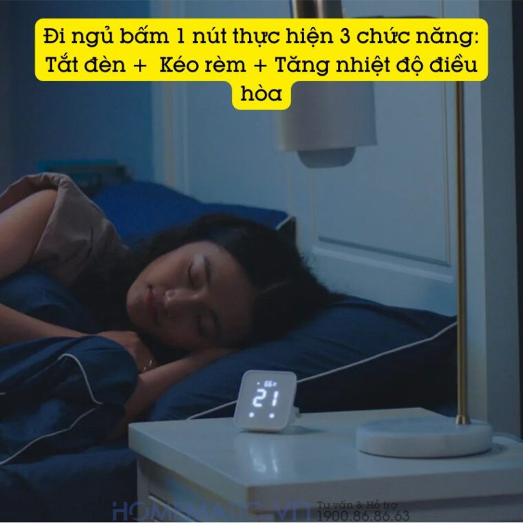 Bấm 1 nút ngữ cảnh khi đi ngủ thực hiện 3 chức năng