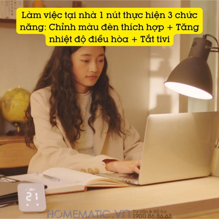 Bấm 1 nút ngữ cảnh khi làm việc tại nhà thực hiện 3 chức năng