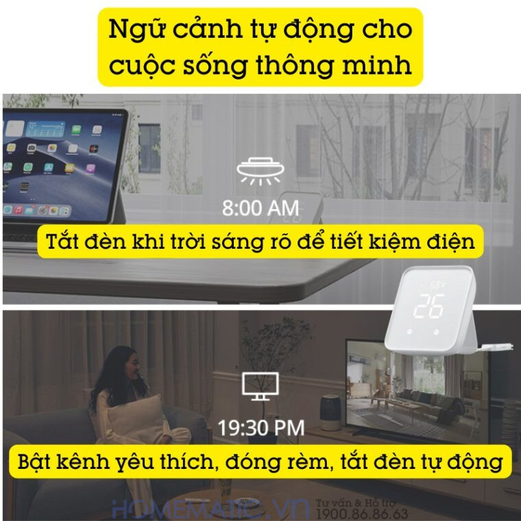 Bộ điều Khiển Trung Tâm Nhà Thông Minh Có Nhiệt ẩm Kế Switchbot Hub 2 Sb-h2 Chuẩn Master ngữ cảnh tự động cho cuộc sống thông minh