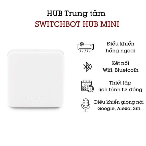 Bộ điều Khiển Trung Tâm Wifi Thiết Bị Hồng Ngoại + Bluetooth Switchbot Hub Mini Sb-hm