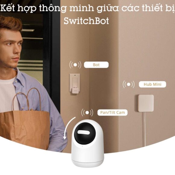 Camera Wifi Trong Nhà Quay 360 độ Switchbot Pan Tilt Cam Sb-ptc